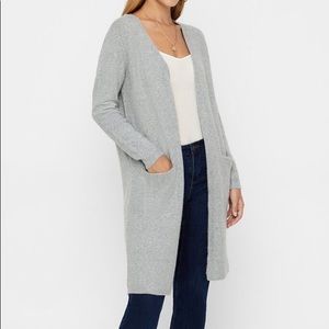 grey cardigan